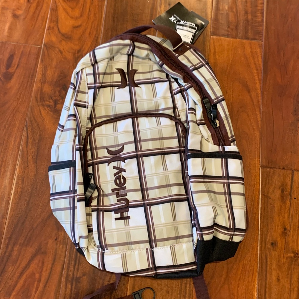 NWT Hurley Brown & White Backpack